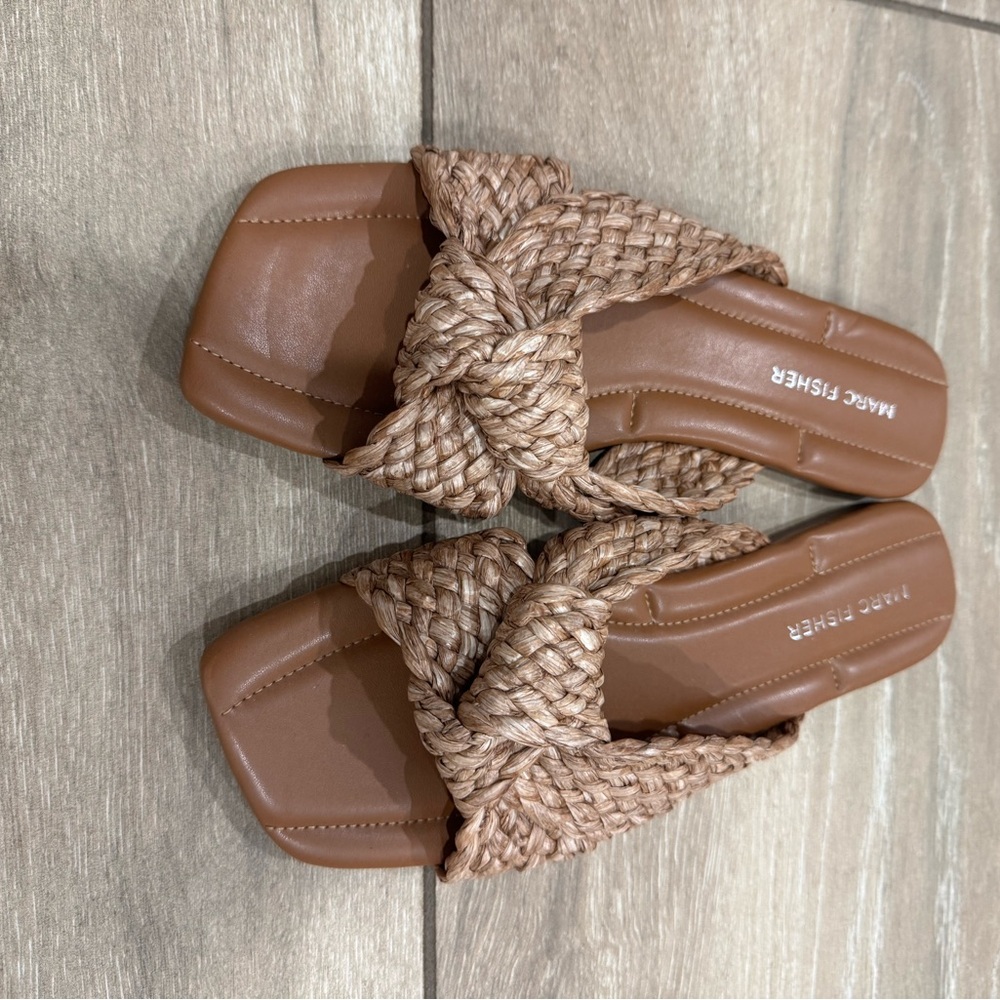 Marc Fisher Women's Tan Braided Sandals